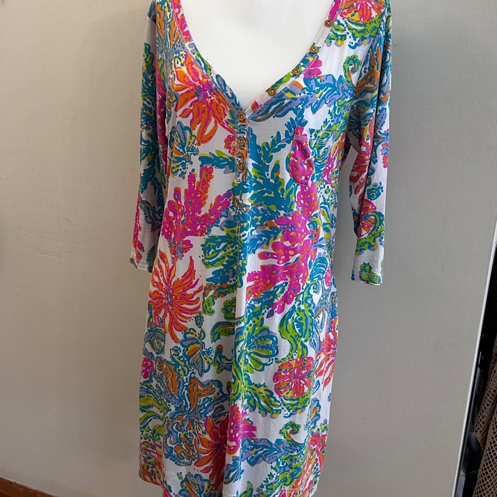Lily Pulizer Floral V-Neck Dress